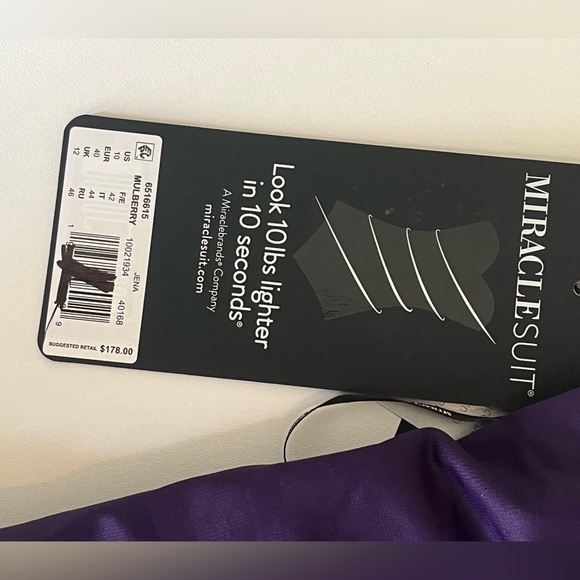 NWT Miraclesuit Jena One Piece Full Coverage in Mulberry - Picture 7 of 8